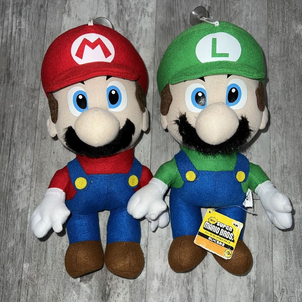 Nintendo Mario Party Mario & Luigi Plush Toys Promo Banpresto 2008 Japan